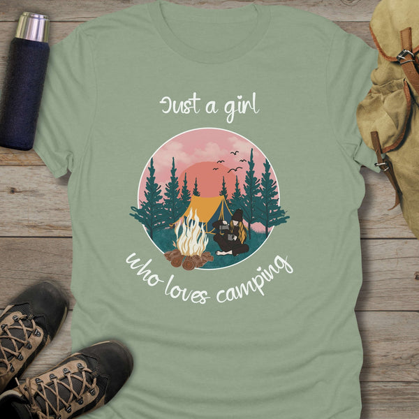 Just A Girl Who Loves Camping | Funny Hiking Shirts – My Hiking Shirts