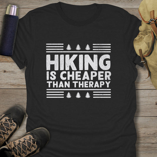 Funny hiking shirts and funny shirts for men. Cheaper than therapy in color black.